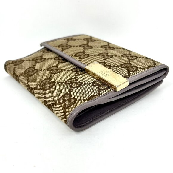 GUCCI: Canvas Compact Wallet - Picture 2 of 9